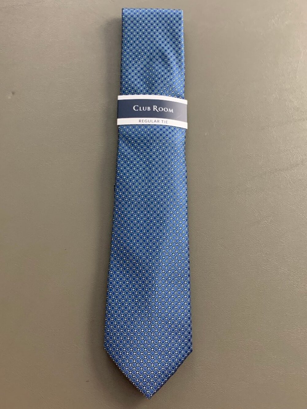 Club Room Men's 3'' 100% Polyester Neck Tie, Royal Blue Medovie Dot, One Size